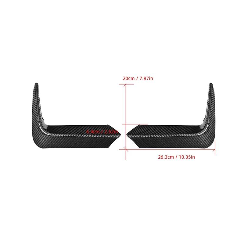 Real Dry Carbon Fiber Rear Bumper Decor For BMW F82 M4 F83 F80 M3 2014-2020 Rear Bumper Lip Splitters Flap Cupwings 2PCS