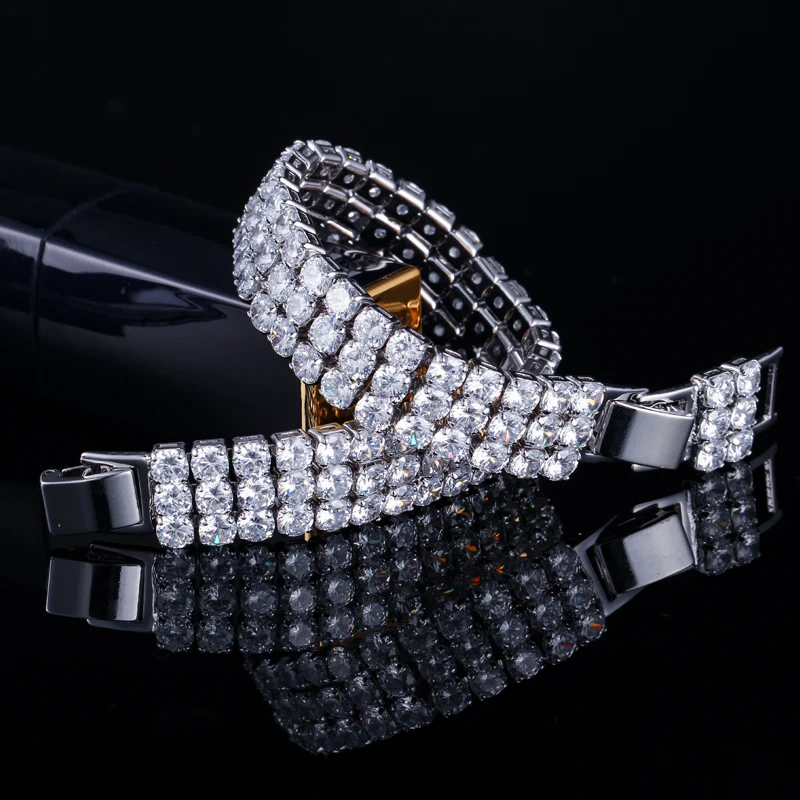 

ThreeGraces Sparkling Round Cubic Zirconia Stone Silver Color Bridal Wedding Bracelet for Women Party Jewelry Accessories BR367