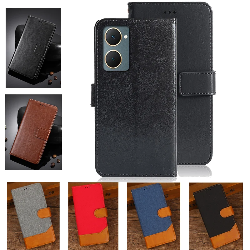 For Vivo Y03 4G Case Wallet Flip Cover Leather Case For Vivo Y 03 4G VivoY03 4G V2332 Leather Phone Bags Protective Fundas Coque