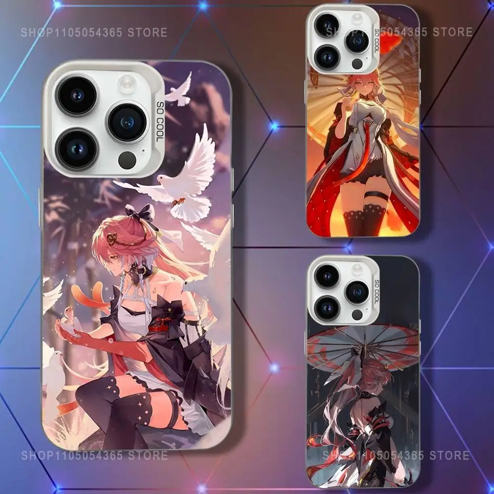 

W-Wuthering Waves Changlis Phone Case For iPhone 16,15,14,13,12,11,Pro,XS,Max,Plus,Mini,SE White Candy Matte Shockproof Cover