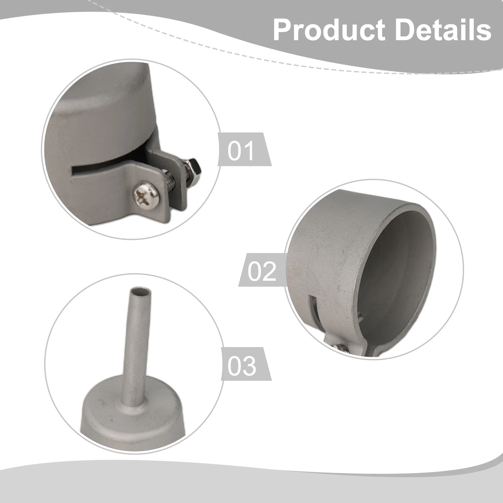 

Tacking Nozzle Speed Welding Nozzle Standard Nozzle Heat Torch Tip 5mm Set Silver For Vinyl Plastic PVC Welding