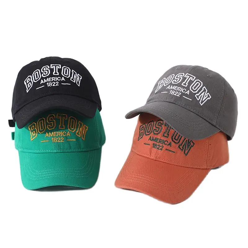 Doitbest-gorra de béisbol con letras de Boston para niños y niñas, gorros de sol con visera, Snapback, 2023