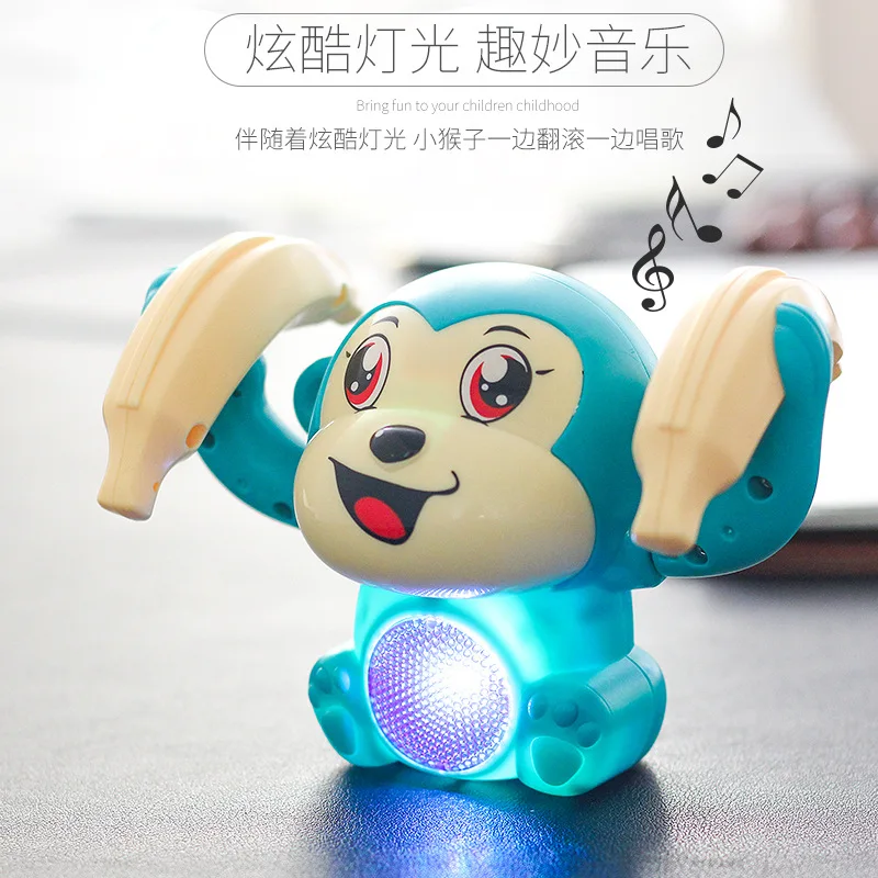 

2024 Baby Electric Tumbling Monkey with Light Music Sound Control Crawling Interactive Early Educational Toys for Toddler Toy