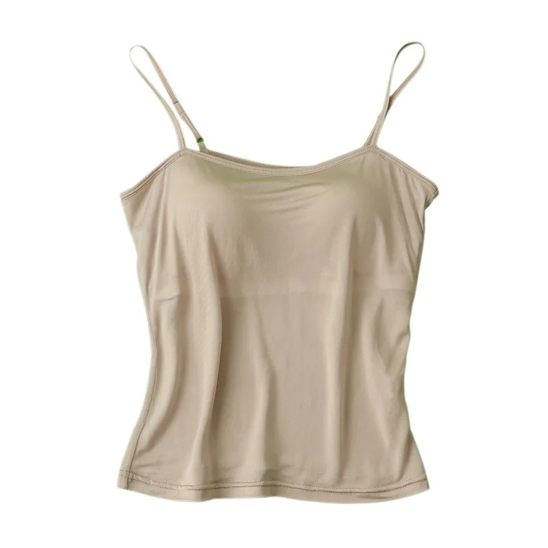 100% mulberry silk sling with BRA soothing back line loose layout integrated silk sling