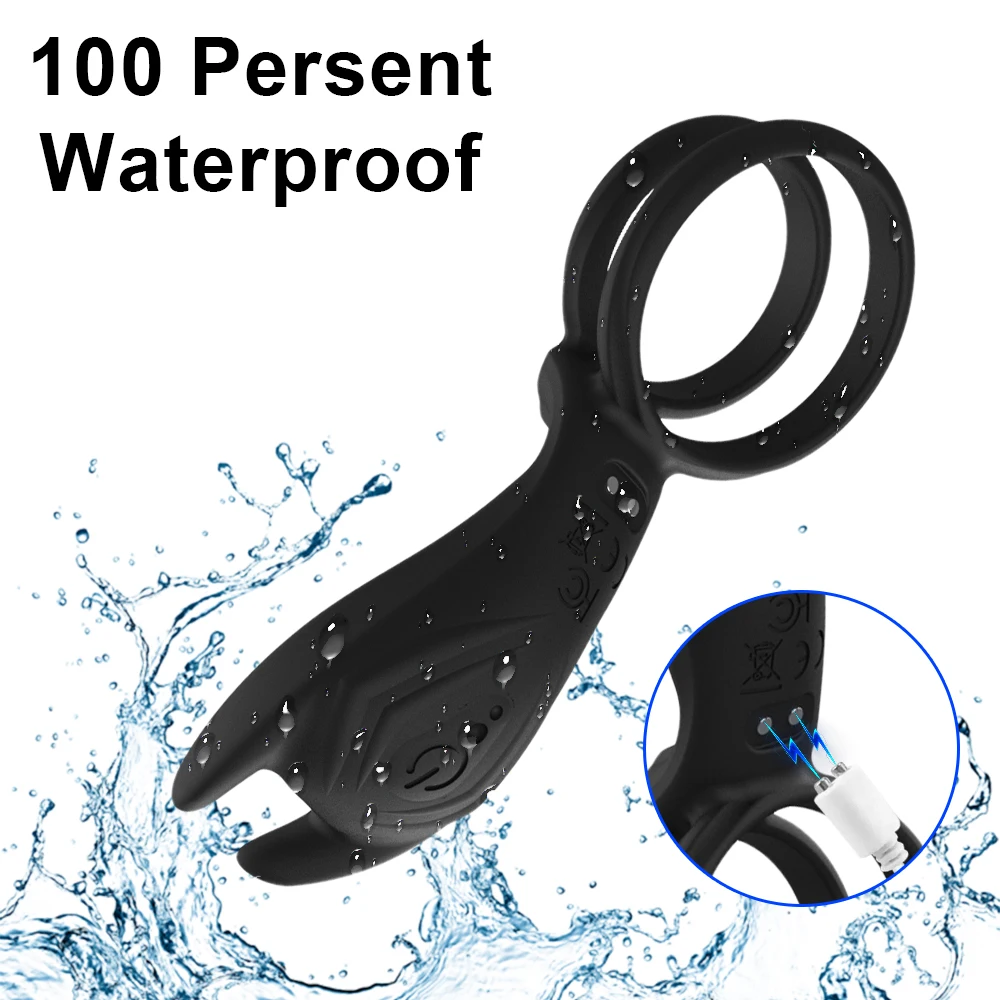 Вибрирующая женская секс-игрушка с дистанционным управлением для мужчин, пар, кольцо на два члена, кольцо для взрослых