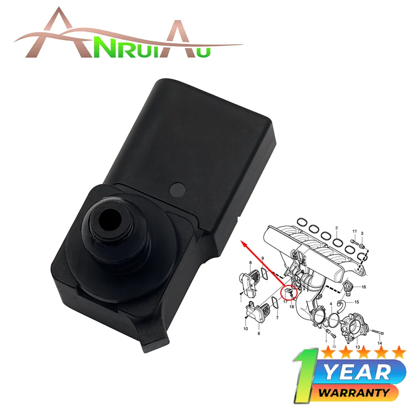 6G9N9F479AA Sensor Tekanan Udara Masuk Untuk Volvo XC60 XC70 XC90 S80 V70 Land Rover LR2 2.0L 3.0L 3.2L 4.4L 2007-2016