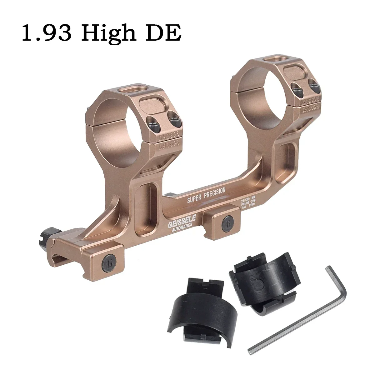 Taktische GEISSELE Automatics M4 M16 Ar15 Optik-Zielfernrohrmontage 25,4mm/30mm QD-Ringe Optische Wasserwaage für 20mm Picatinny-Schiene