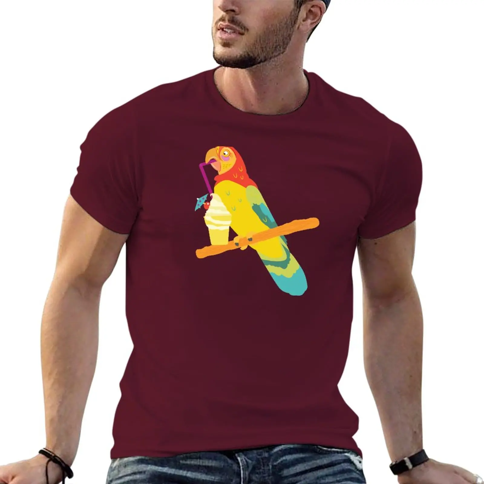 New Tiki Bird Dole Whip T-Shirt tops hippie clothes sports fan t-shirts Short sleeve tee men