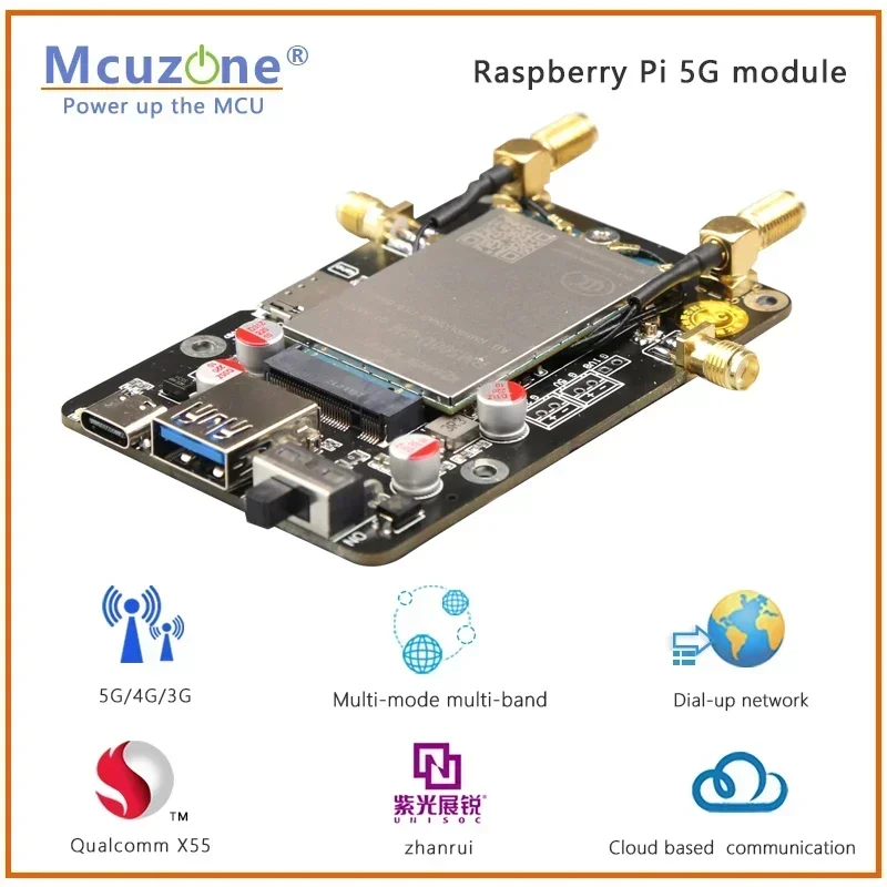 

5G adds-on for Raspberry Pi 4B RNDIS X55 UniSOC Fibocom Quectel RM500Q-GL FM150 RM510Q FM650-CN SSH Openwrt Ubuntu centos