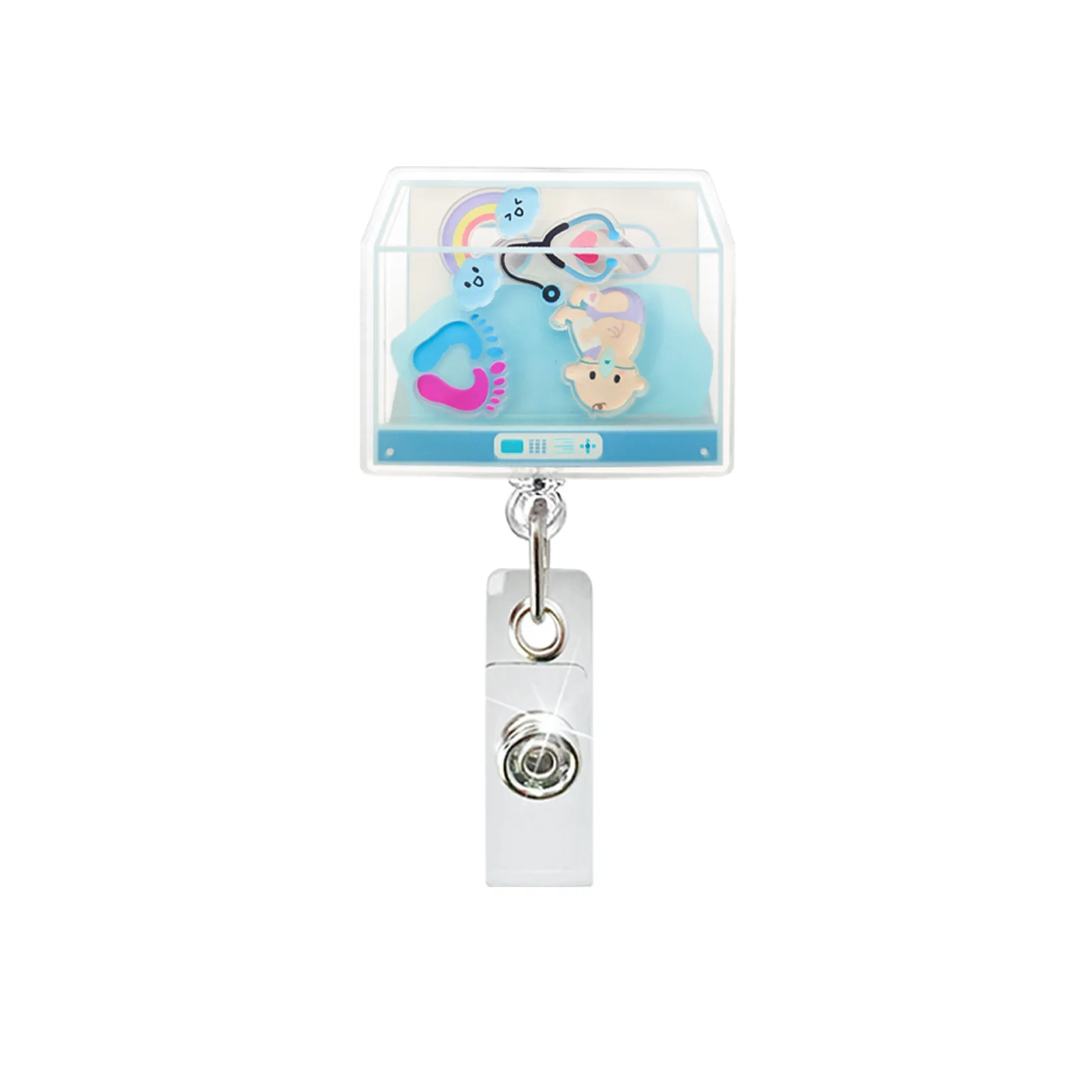 

Badge Reel Lightweight Retractable Badge Clip Id Card Holder Compact Nurse Id Holder For Hospitals Doctors Exhibitions