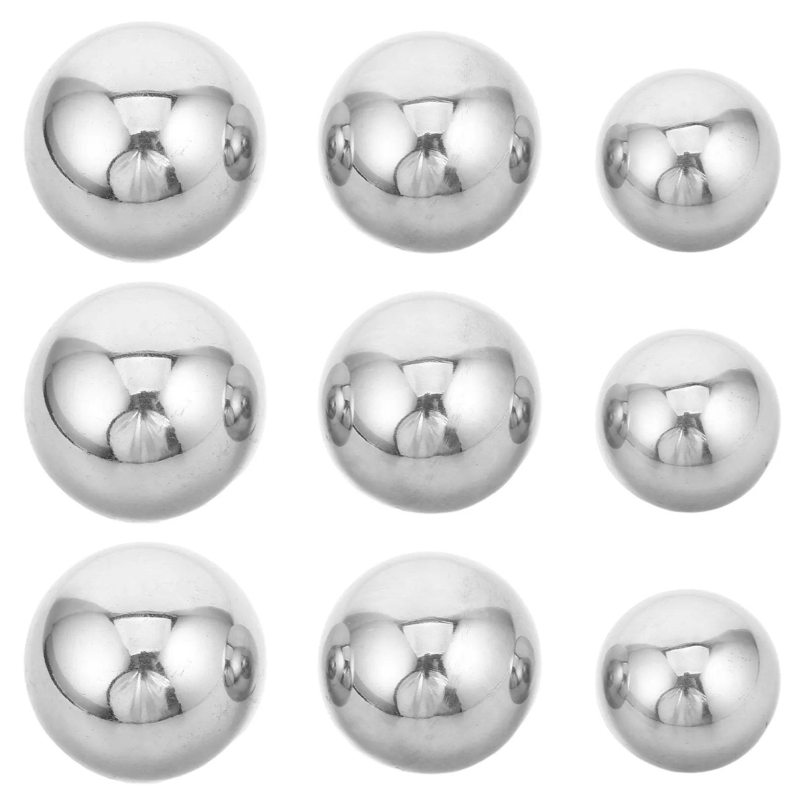 9Pcs Stainless Steel Floating Gazing Balls Hollow Polished Spheres for Garden Pond Water Evaporation Prevention Reflective