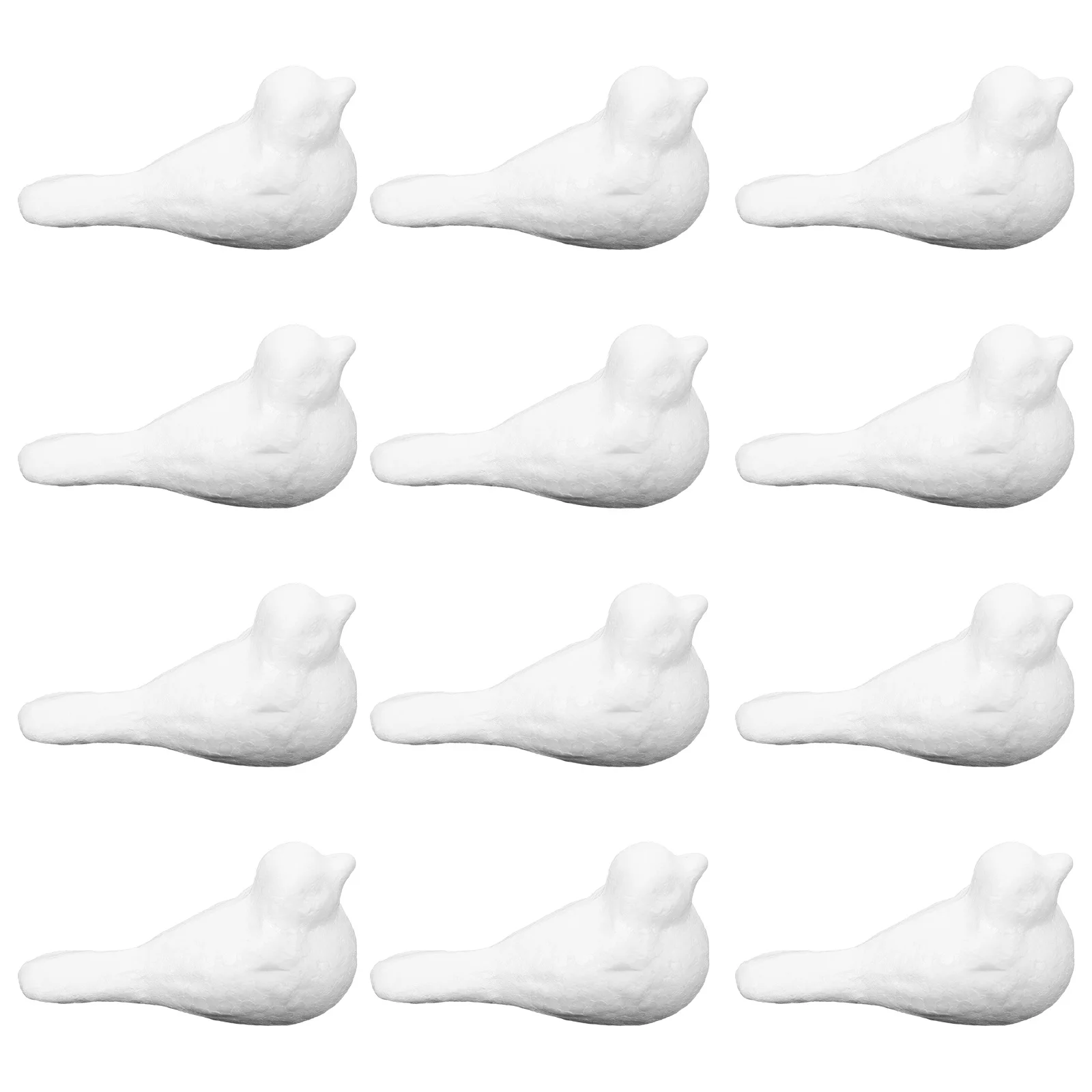 

12pcs Foam Decor Unfinished Bird Shaped Mold Diy Craft For Easter Birds Ornament Christmas Halloween Party Decoration