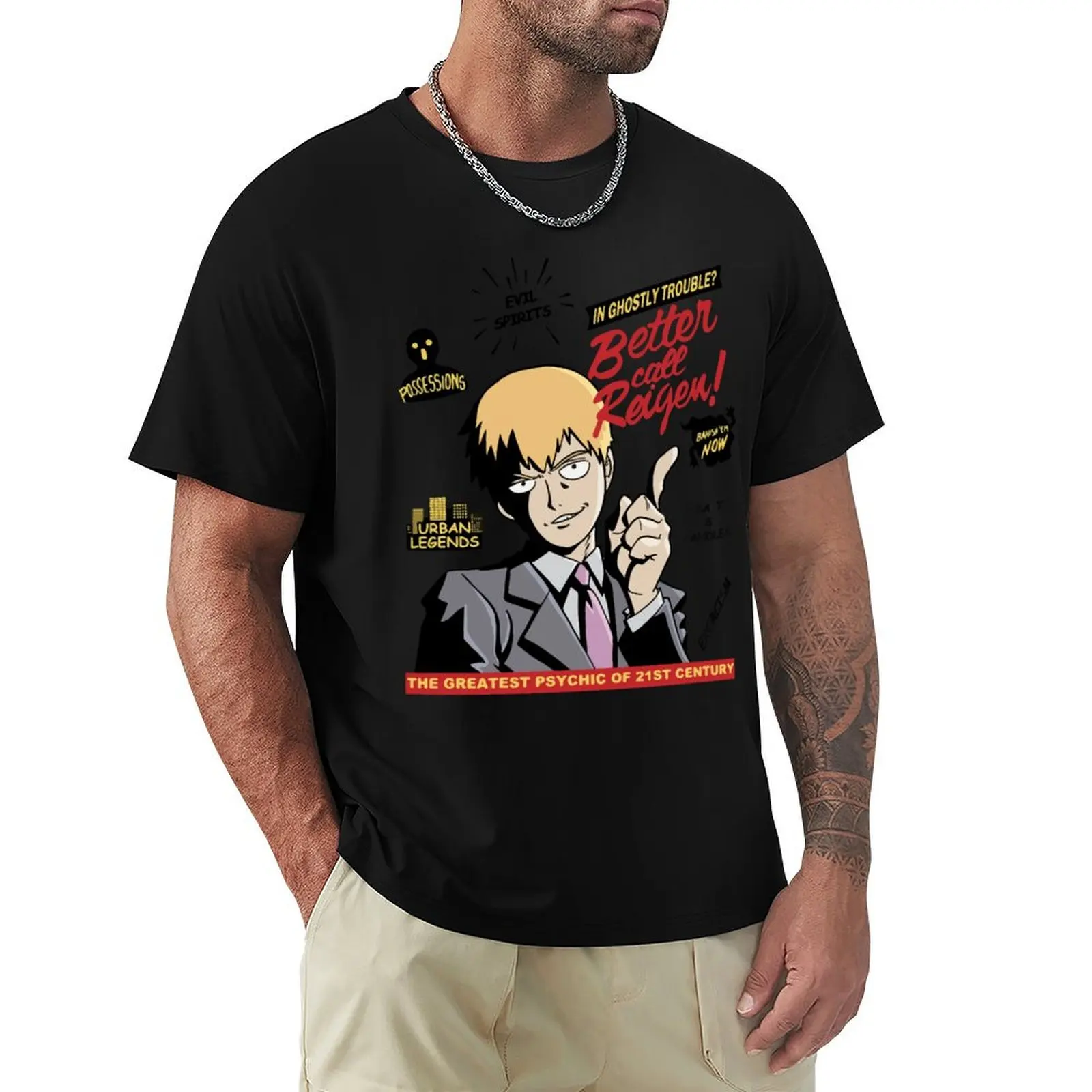 

Better Call Reigen! T-Shirt Fashion Letter Print T-Shirt
