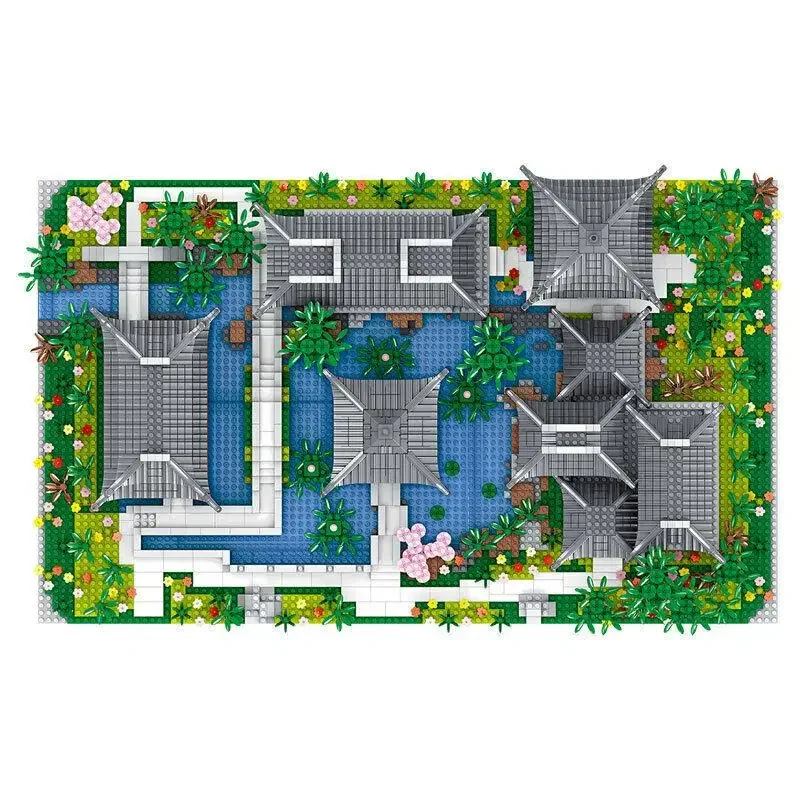 3930pcs Lezi mini Blocks Building Bricks Toys Adult Puzzle Suzhou Gardens Home Decorations 8202