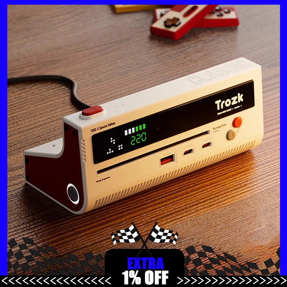 Trozk 45W Power Strip Gallium Nitride Fast Charging Socket Desktop Esports Patch Panel Usb Gamer Desktop Decoration Gifts