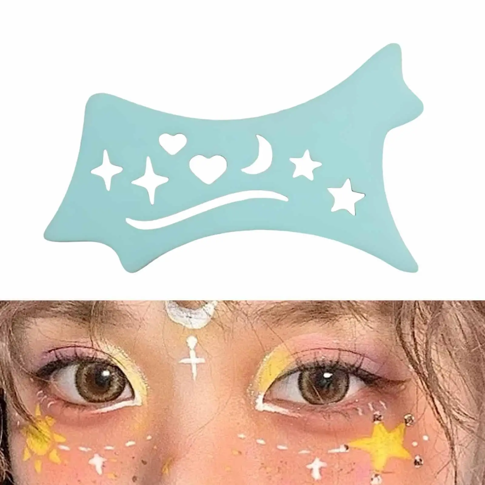 Blaue Silikon-Eyeliner-Schablone, wiederverwendbares Lidschatten-Make-up-Hilfsmittel für Frauen, Mädchen, Anfänger, einfach zu verwenden