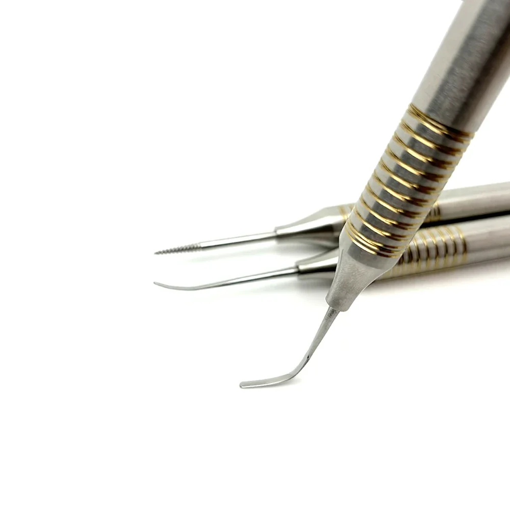 

3 шт., набор Dental Flex Periotome, титановый наконечник, винт для извлечения зубов, гибкие инструменты для точного удаления