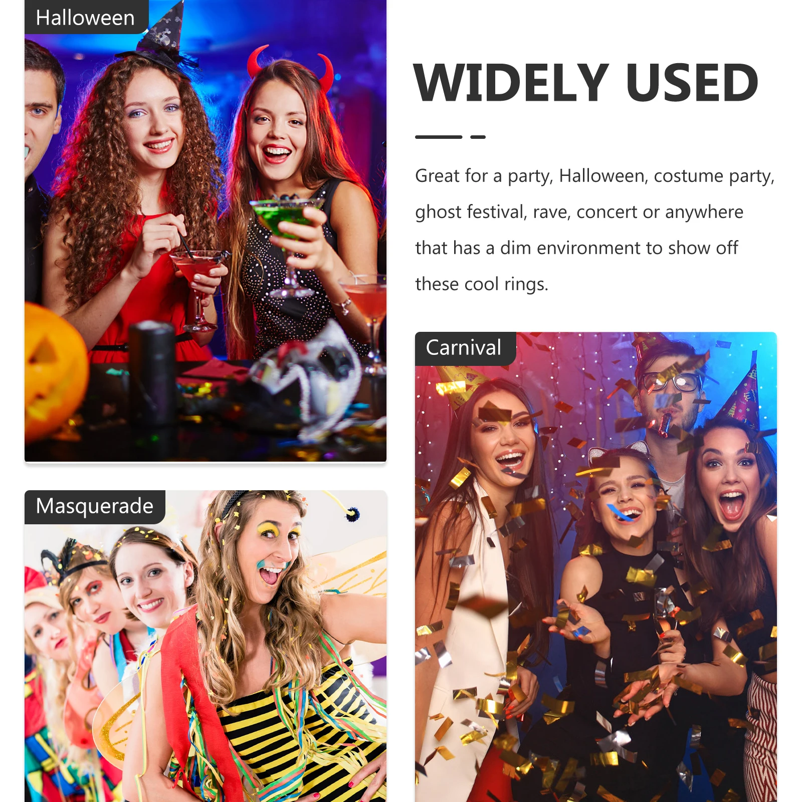 144pcs Spider Finger Ring Halloween Plastic Ring For Kids Adults Party Ghost Costume Rave Decoration Stress Relief