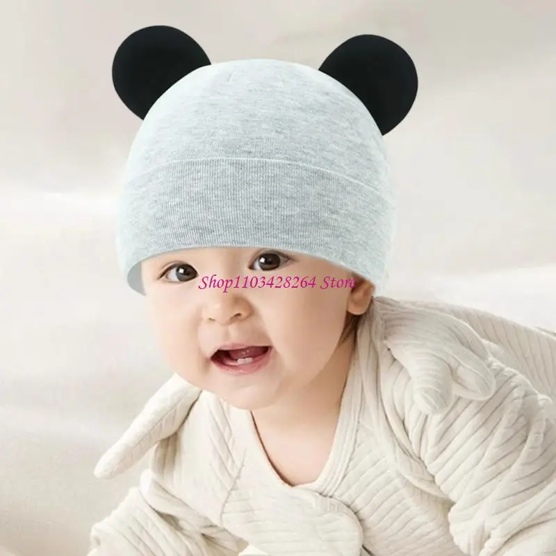 Bonnet tricoté Crochet pour bébé, 3 pièces, bonnet chaud pour nouveau-nés 0 à 3 mois