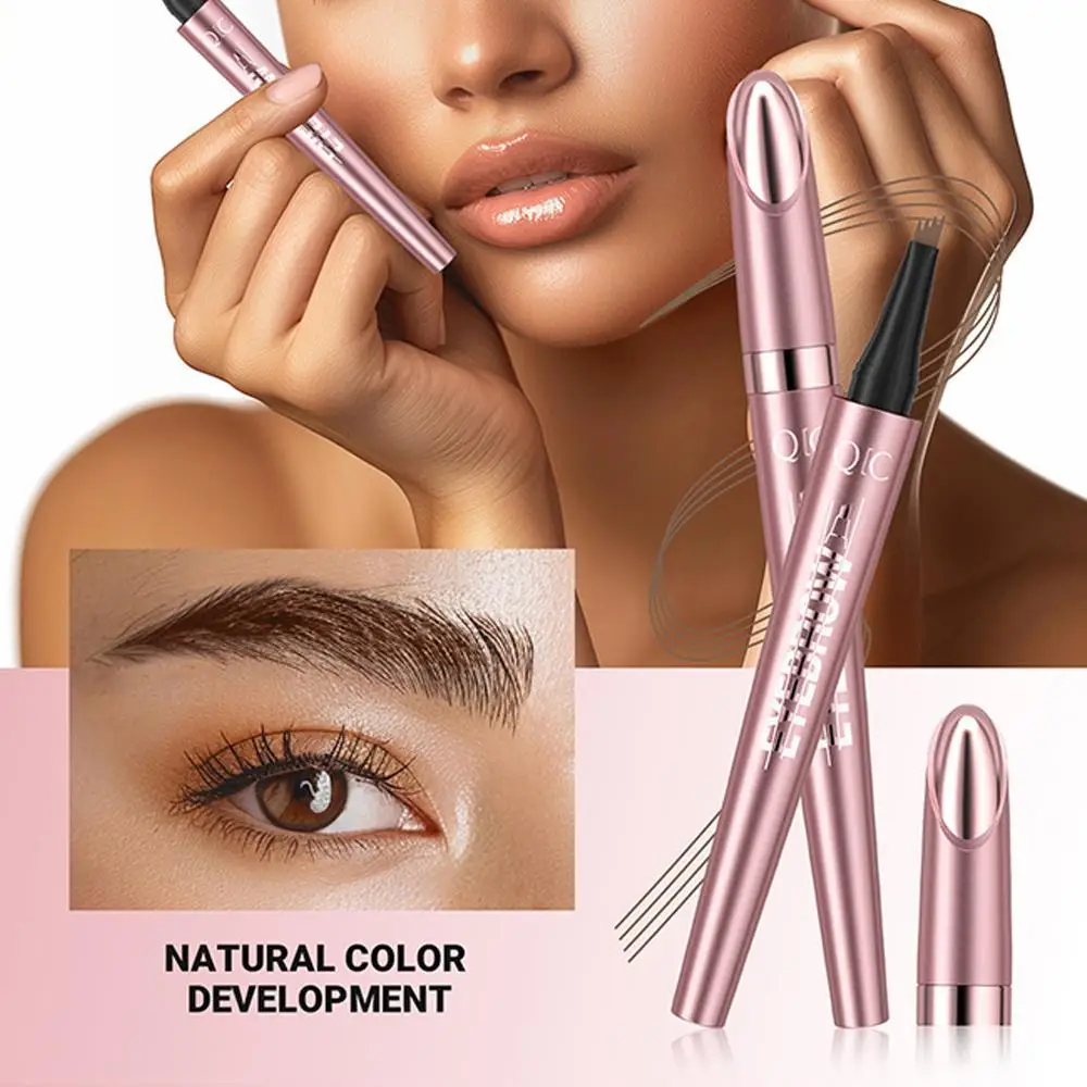 قلم الحواجب المقاوم للماء 4 شوك Microblading قلم الحواجب الوشم طويل الأمد الحواجب محسن قلم الحواجب الظل