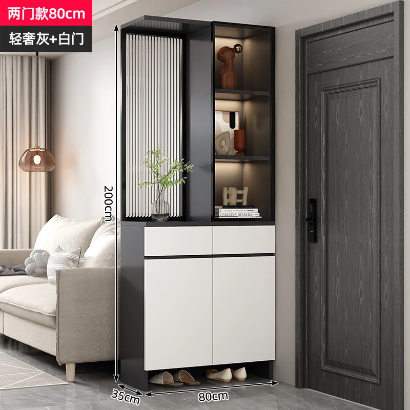 

The entrance cabinet is opposite the door, the living room screen partition cabinet 2025 new entry shoe cabinet glass