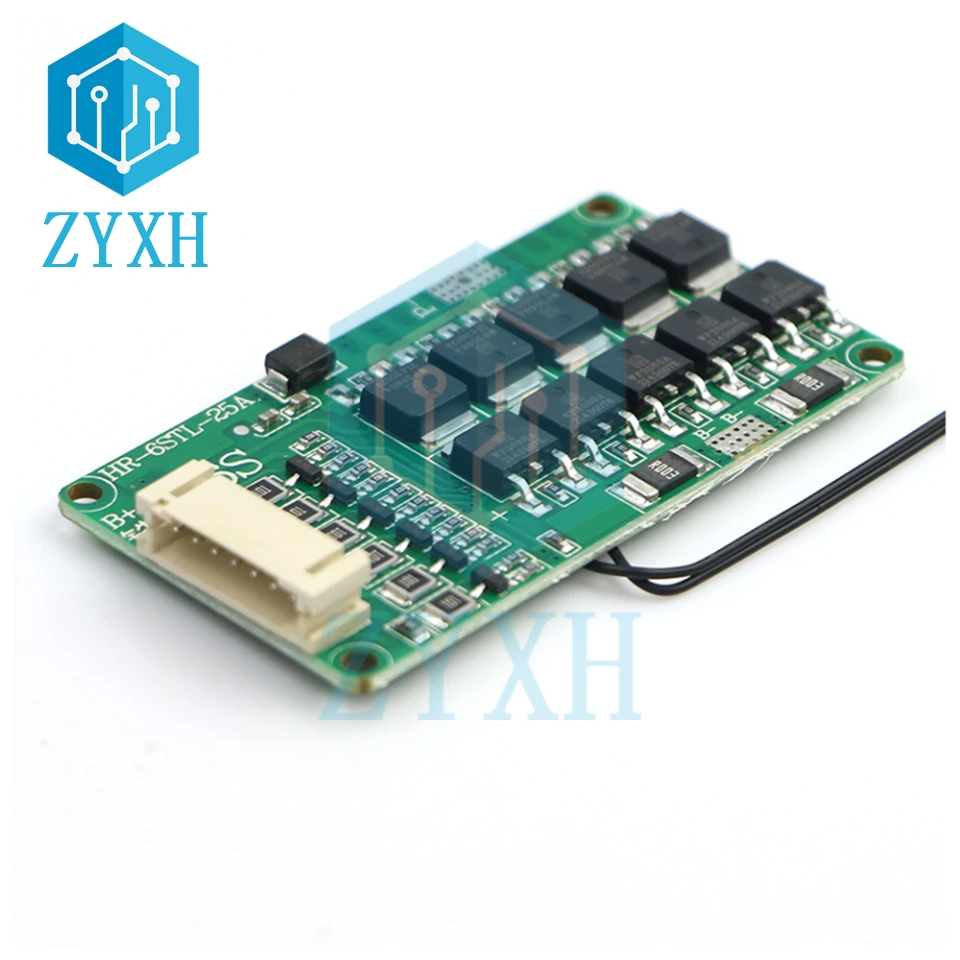 Balanced BMS 6S 21.9V 19.2V 25A 20A 15A LiFePO4 Battery Charge Board Common Port NTC Temperature Protection For Ebike Escooter