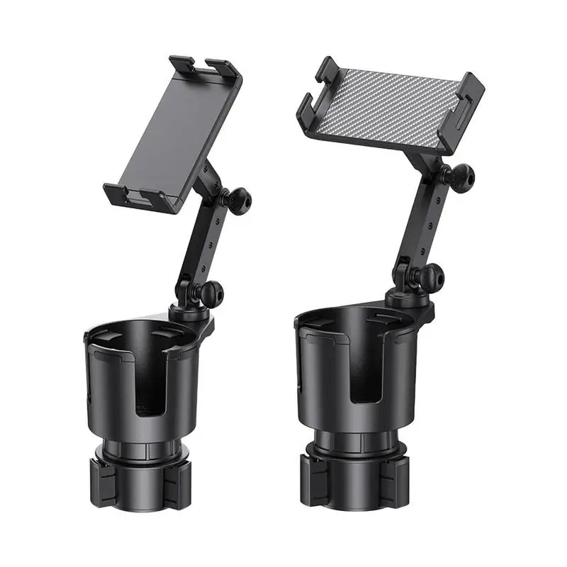 Car Cup Holder With Phone Mount 2-in-1 Car Cup Holder Car Mount For Phone Car Cup Holder Expander For Coffee Phone Bottles