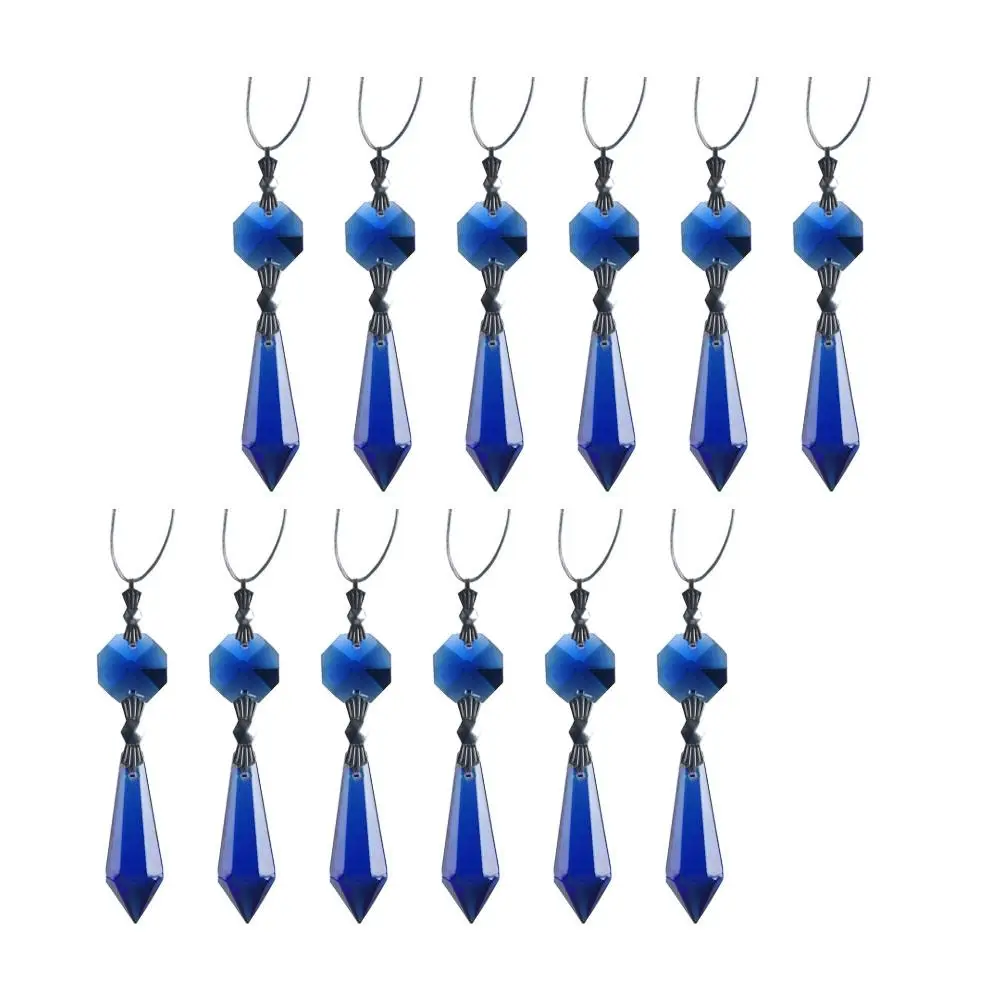 

12 Pcs Crystal Beads Garland Hanging naments Pendant Curtain Decor for Costume Door Wall Jewelry Projects