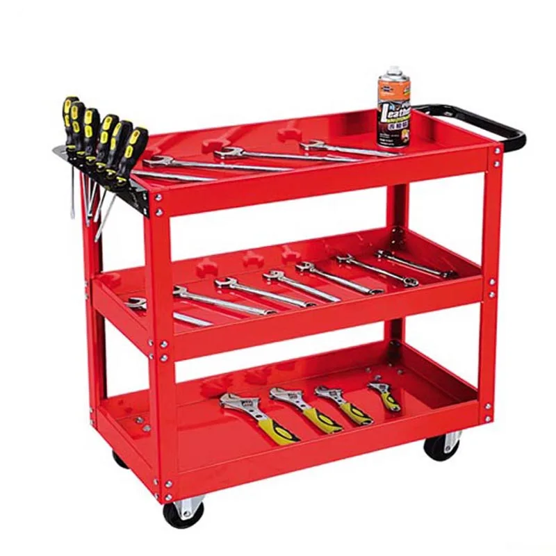 

Heavy duty 3-layer rolling toolbox storage vehicle tool cart, used for storing tool sets