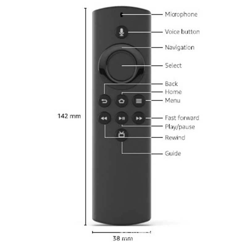 New H69A73 Voice Remote Control Replacement For Amazon Fire TV Stick Lite With Voice Remote