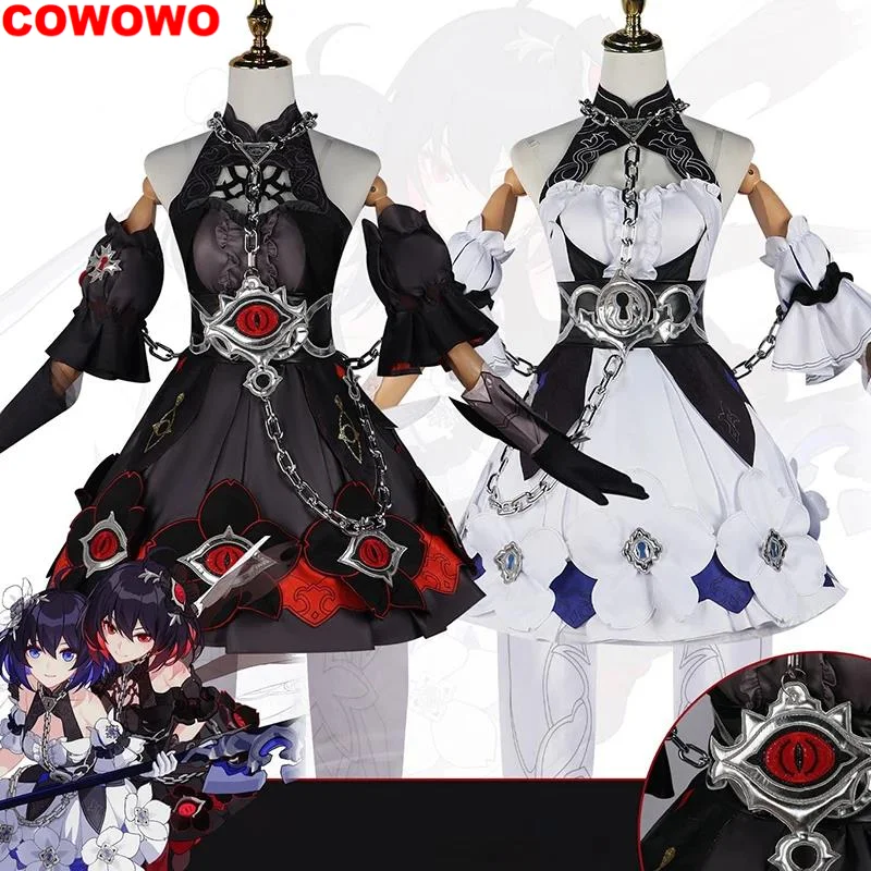 Game Honkai Impact 3 Seele Vollerei Cosplay Costumes Black And White CP Women Dress Unifrom Halloween Party Role Play Outfit