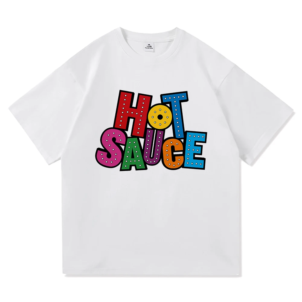 Camiseta coreana de salsa picante Kpop 2025, nueva canción, moda Retro, ropa para hombres/mujeres, camisetas Vintage Harajuku de alta calidad, camisetas de algodón