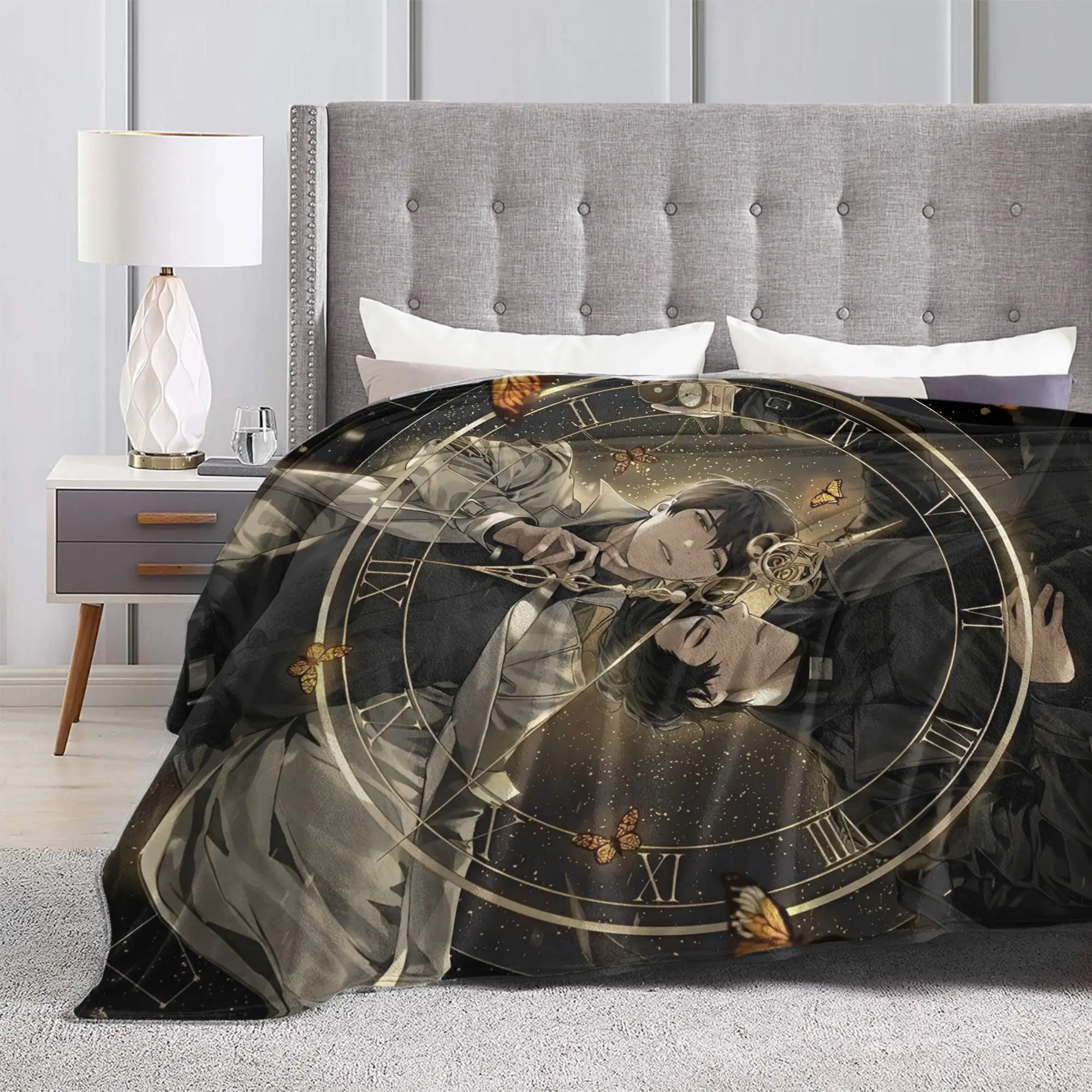 Omniscient Readers Viewpoint Flannel Blankets Kim Dokja Funny Throw Blankets for Bed Sofa Couch 150*125cm Quilt