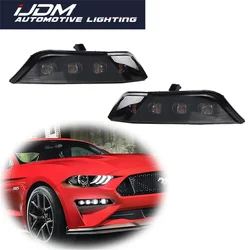 For Ford Mustang 2015 2016 2017 Dynamic Amber LED Car Front Bumper Turn Signal Lights White DRL Parking/Driving Lights Assembly