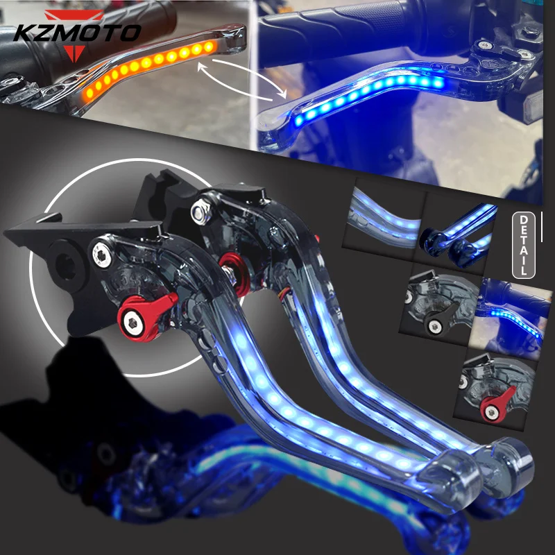 

For YAMAHA TRACER 7 Tracer7GT 2021-2023 Short Motorcycle Always-on Turn Signal Light Brake Clutch Levers Brake Handle Grips end