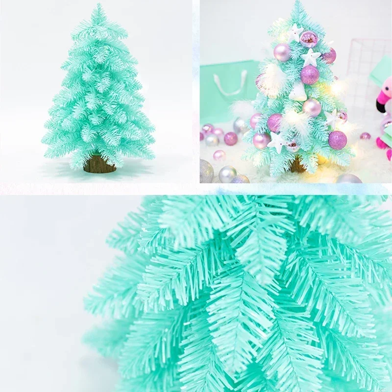 Cherry blossom gradient 45CM mini Christmas tree pink wreath decoration pink rattan mini Christmas tree tabletop decoration