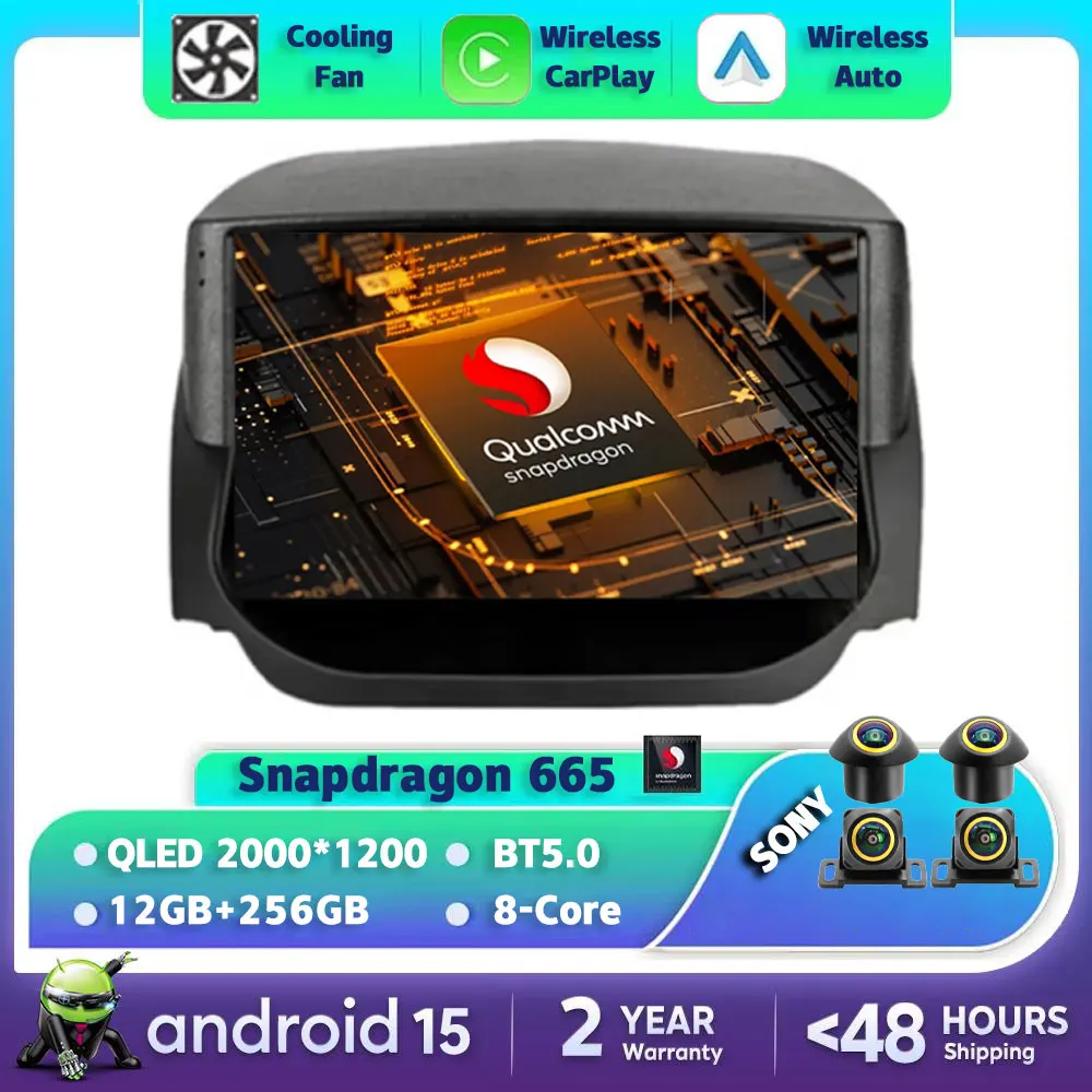 

Android 15 Car Radio For Ford EcoSport Eco Sport 2014 2015 2016 2017 2018 Multimedia Stereo Video Player 2DIN Head Unit QLED BT