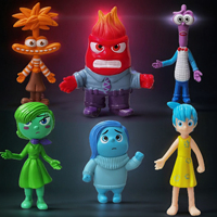 5/6pcs Disney Inside Out Kids Toy Figure Sadness Joy Anger Action Doll Toy Cake Decorative  Desk Ornament Kid Birthday Gift