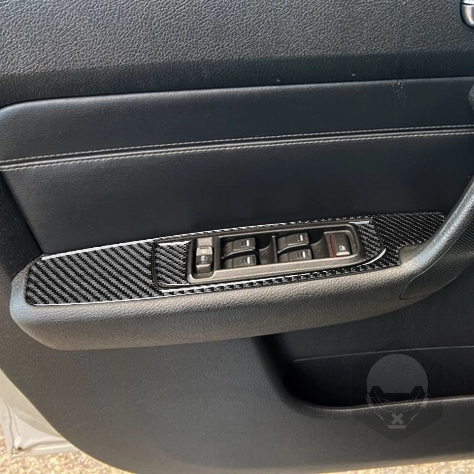 For Hummer H3 2006-2010 Real Carbon Fiber Window Lift Control Panel Suit Trim Cover Car Interior Decoration Accessories Sticker