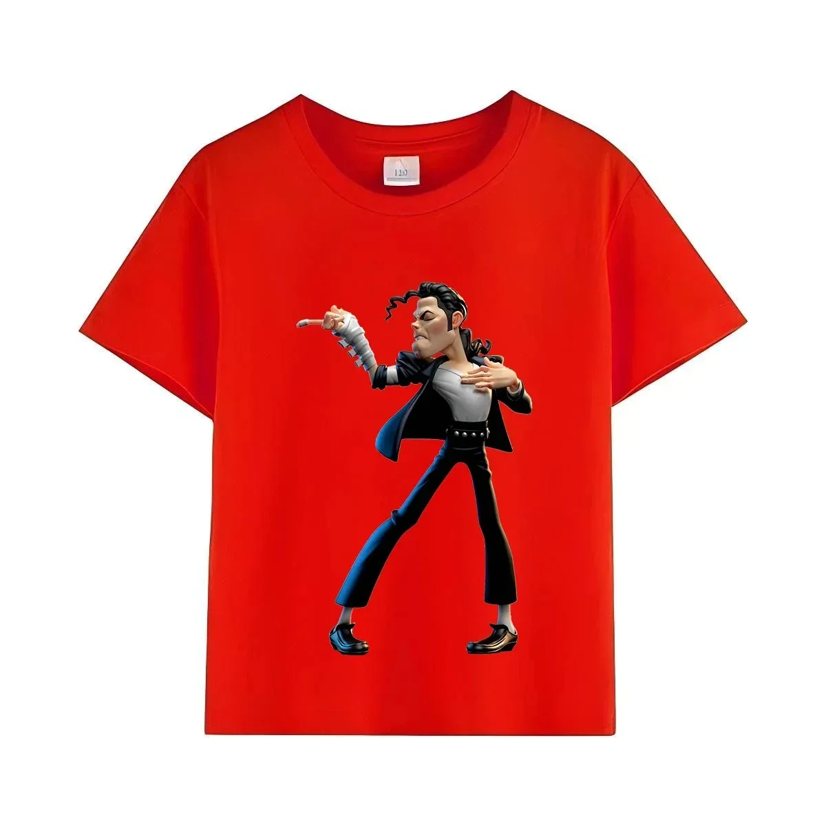 Michael Jackson Rock N Roll T-Shirt für Kinder, modisches Rundhals-Oberteil für Kinder, Sommer-Freizeitkleidung für Babys, Jungen/Mädchen – Detail 14