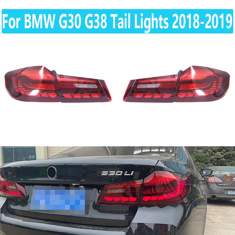 Dragon Scale Running Water Tail Light For BMW G30 G38 Tail Lights 2018-2019 525i 530i F90 G38 DRL LED Tail Light Auto Parts