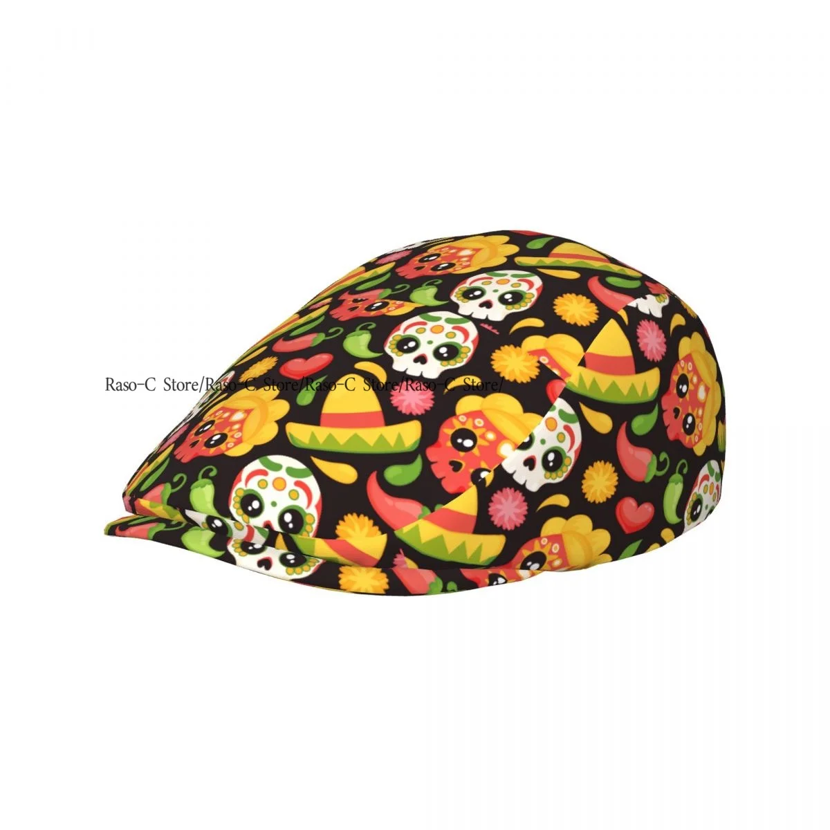 Spring Summer Adult Flat Cap Mexico Hat Skulls Element Unisex Newsboy Ivy Cap Light Thin Forward Beret Outdoor Hat