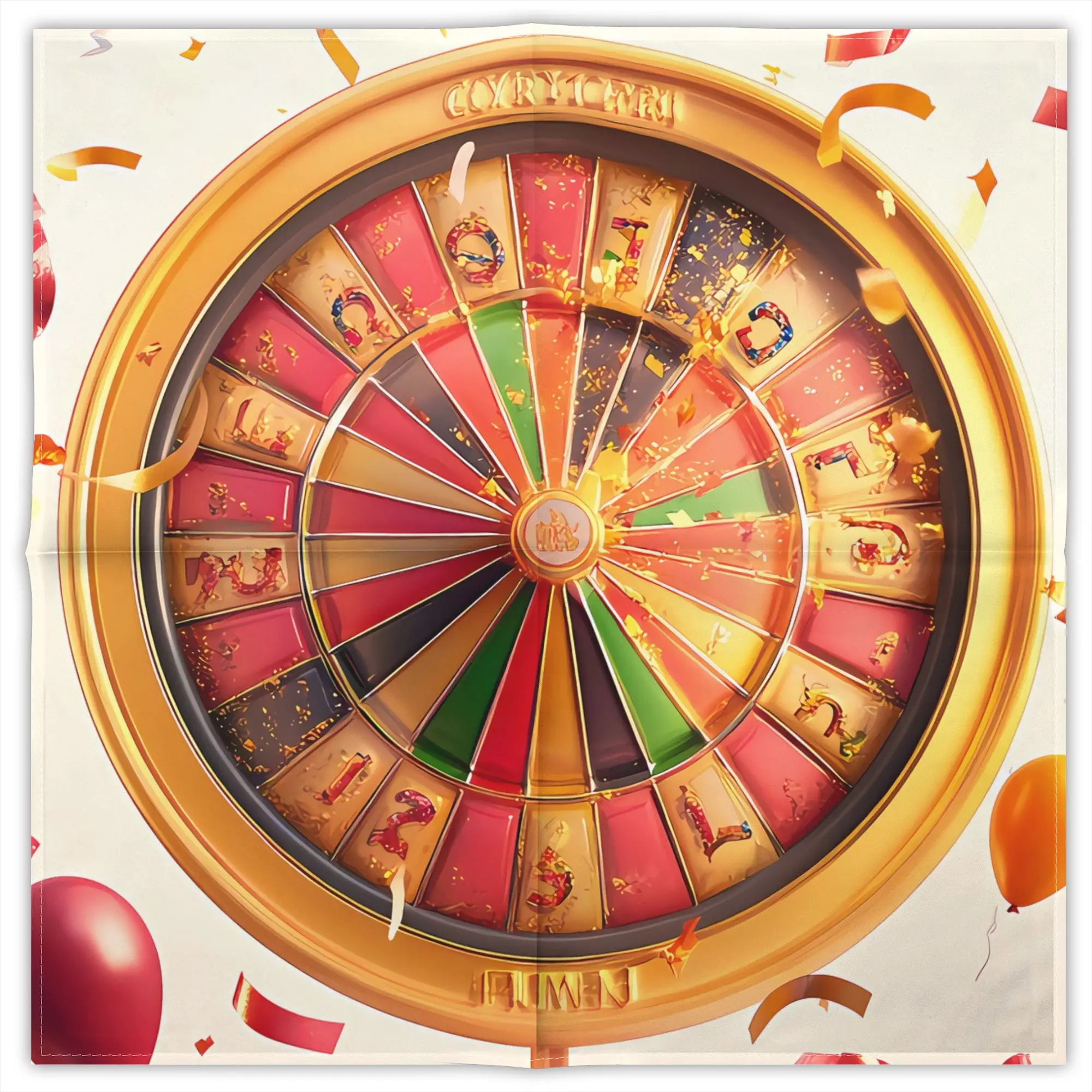 

Wheel of Fortune Compass Fashion Square Scarf Decorative Polyester Printed Daily