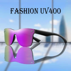 Men Women Square Sunglasses Over Size Outdoor Bicycle Road Windproof Goggles Driving Hiking Camping Classic Shades UV400