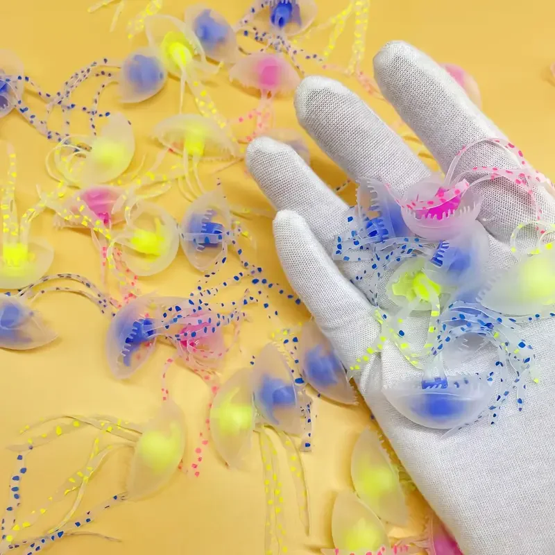 السباحة الاصطناعية مضيئة قنديل البحر حوض السمك الديكور خزان الأسماك تحت الماء نبات حي مضيئة زخرفة المناظر الطبيعية المائية #5