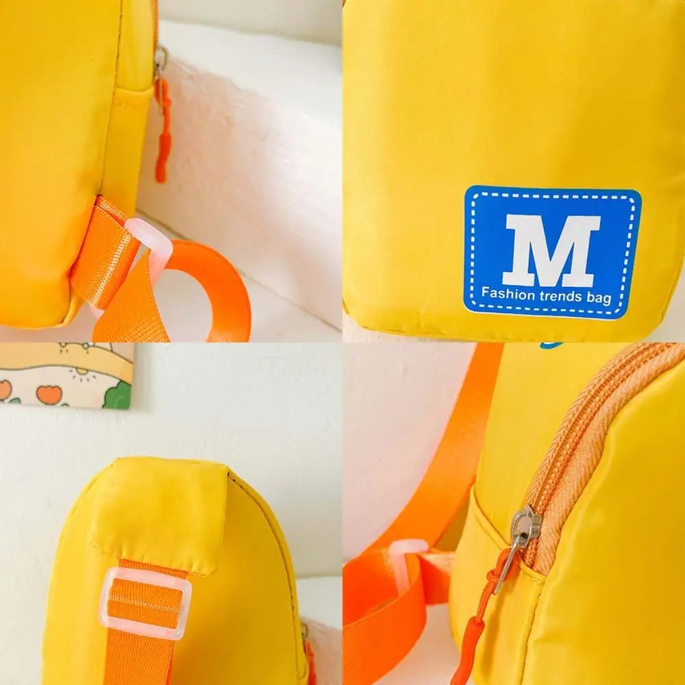 Cute Letter M Chest Bag Nylon Korean Style Children Crossbody Bag Handbag Coin Purse Outdoor Travel Shoulder Bag Daily