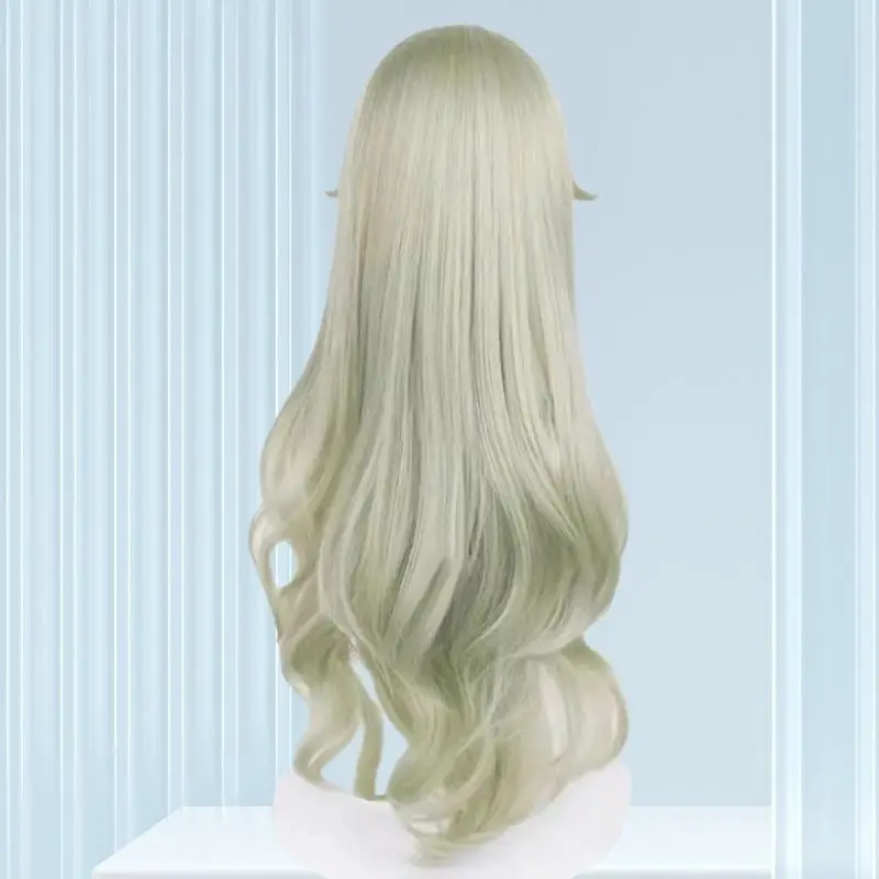 أنيمي مشروع Sekai Kusanagi Nene شعر مستعار تأثيري الشعر المستعار Periwig شاحب أخضر طويل مجعد تصفيف الشعر هيربيسي Hallowmas الشعر عيد الميلاد