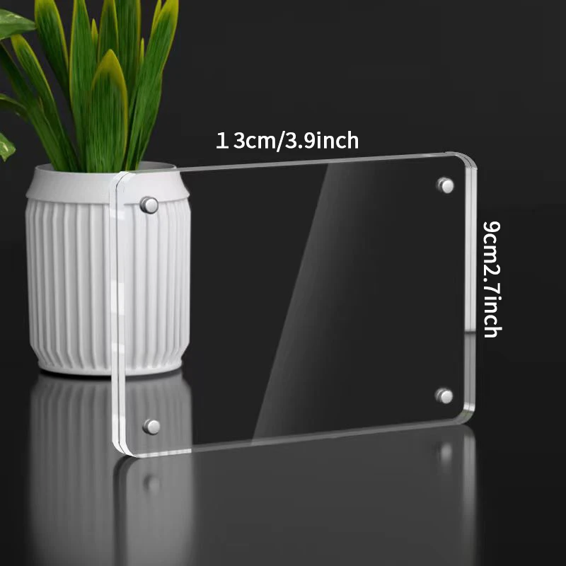 5/6/7inch Photo Frame Transparent Acrylic Photo Frame Magnetic Display Stand Household Decoration Photo Holder Rack Show Stander