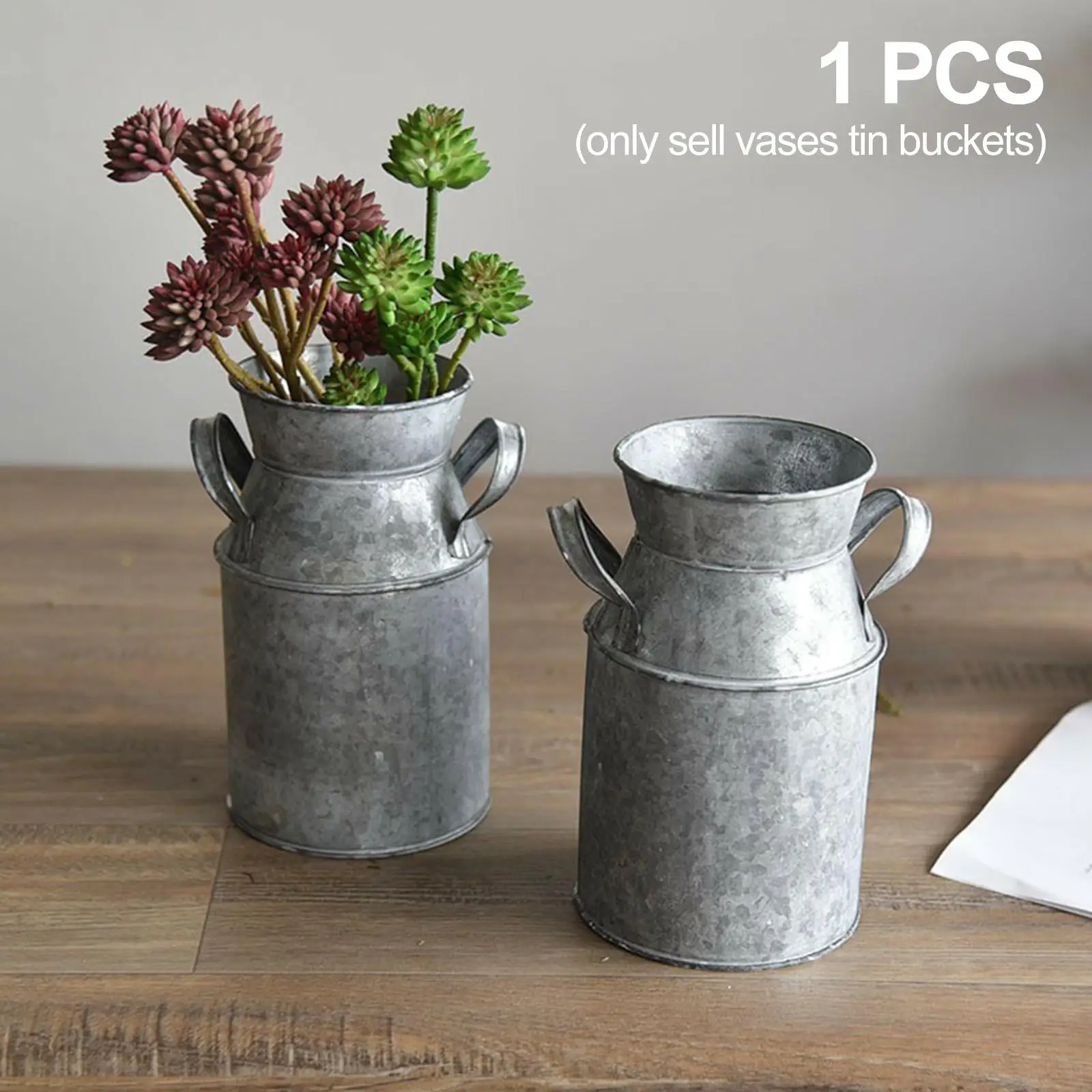 Metal Ornaments Anti Rust Rustic Style Plant Pot Holder Room Courtyard Farmhouse Decoration