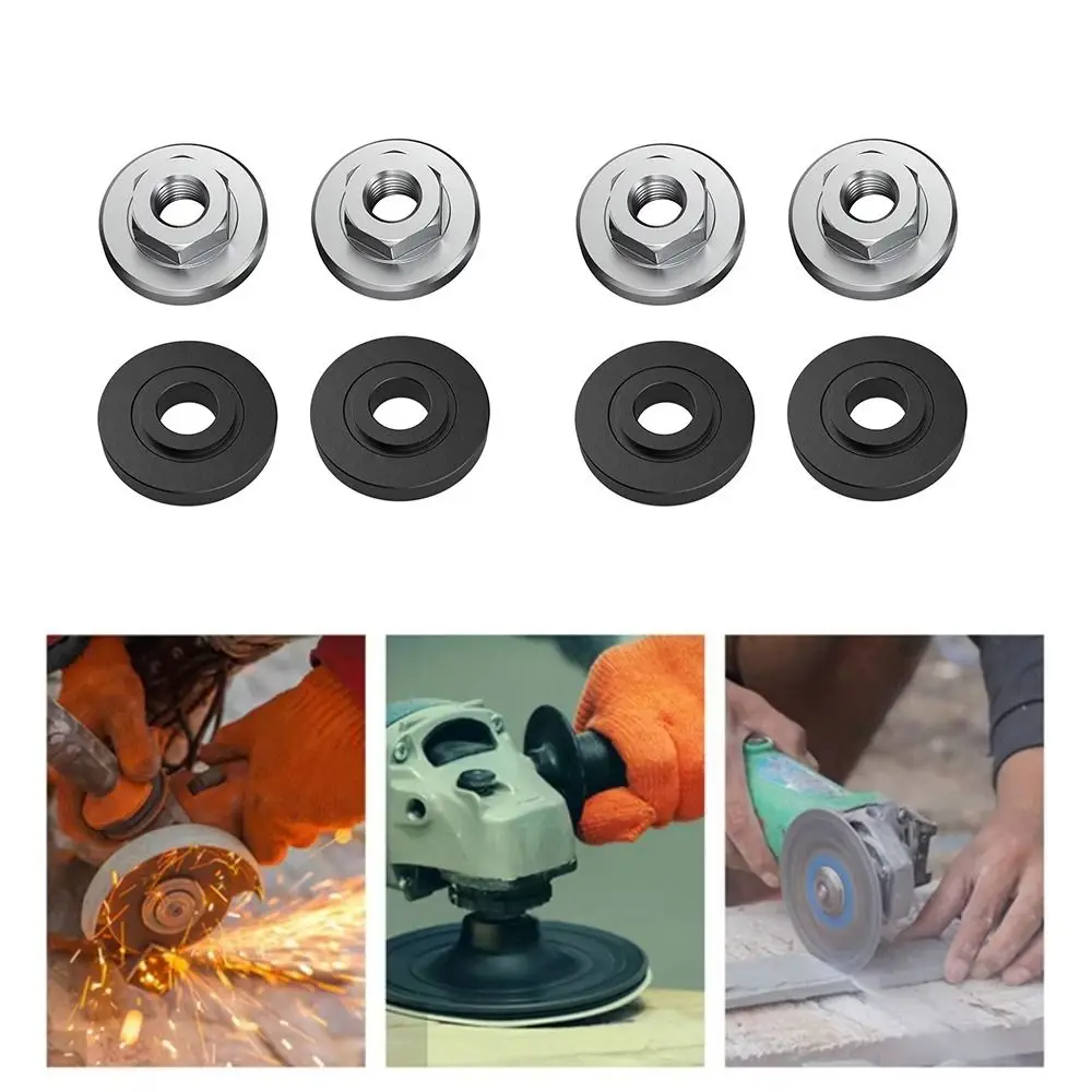 Sturdy Angle Grinder Pressure Plate Tough Quick Change Hexagon Flange Nut Anti-rust Locking Inner Outer Flange Nut Set
